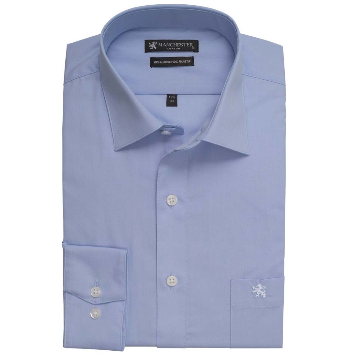 Camisa de Vestir Regular con Cuello Ajustable Manchester para Caballero