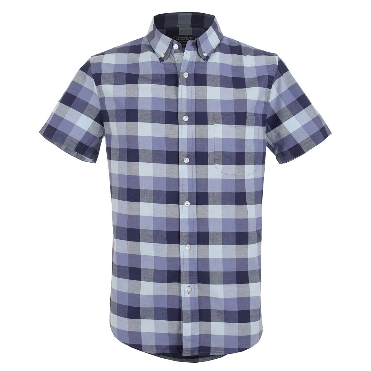 Camisa Manga Corta de Cuadros Jeanious para Caballero