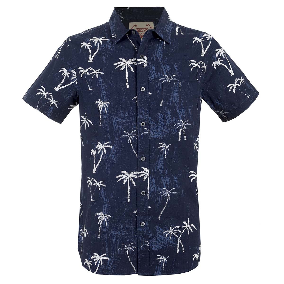 Camisa Manga Corta con Estampado Hawaiano para Caballero Fukka para Caballero