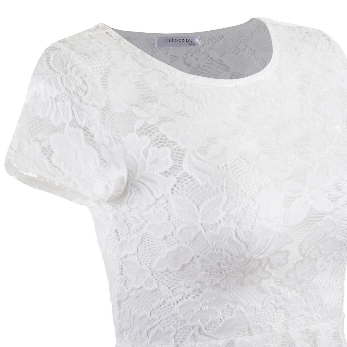 Blusa Hi Low de Encaje Philosophy Jr para Dama