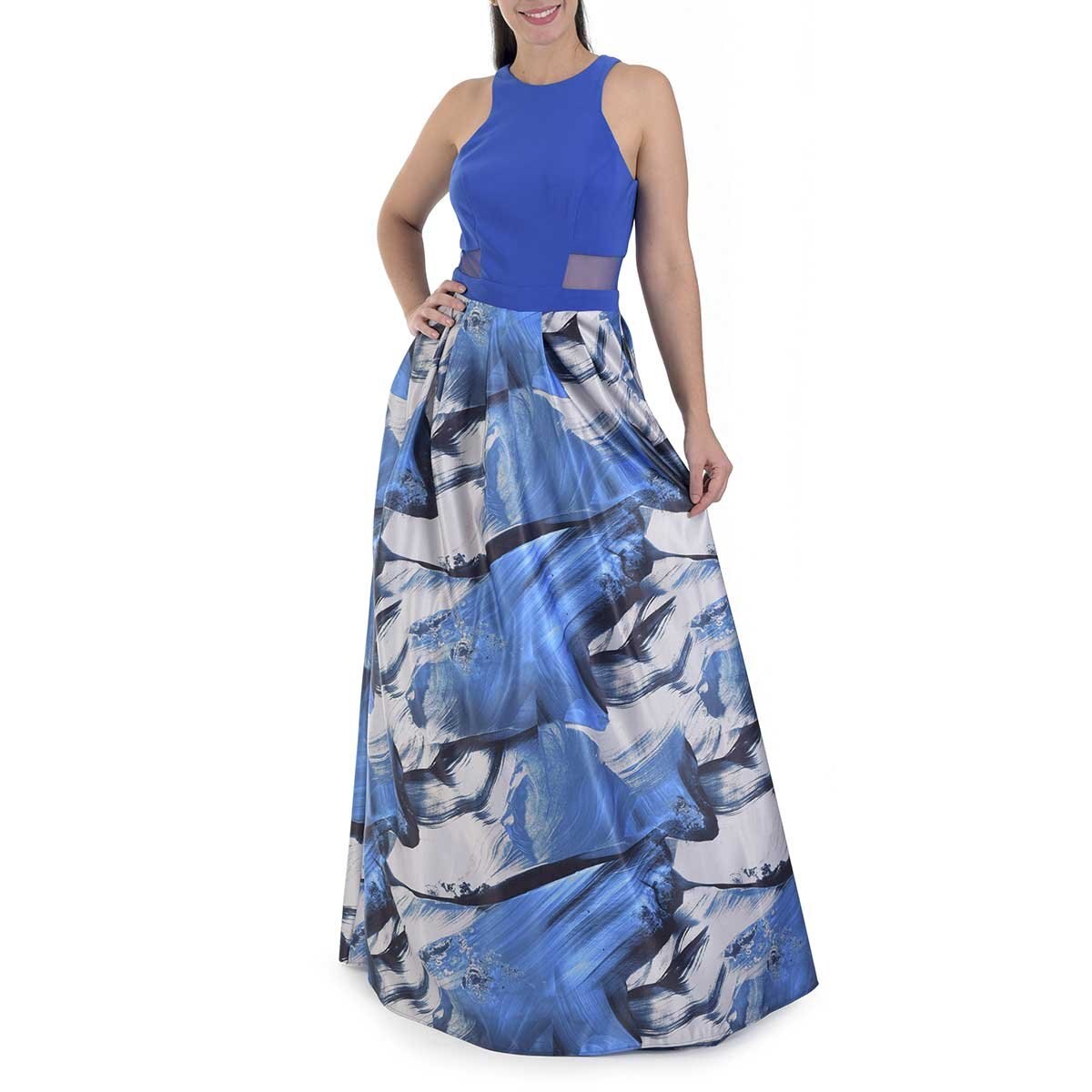 Vestido Largo Crop con Transparencia Nikki Italy