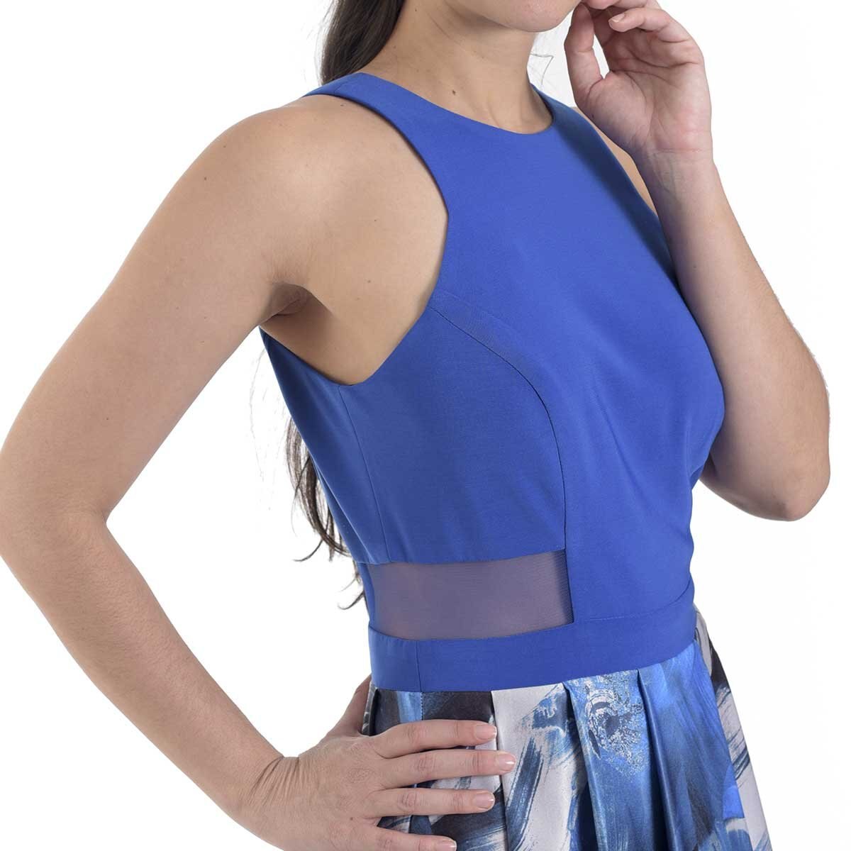 Vestido Largo Crop con Transparencia Nikki Italy