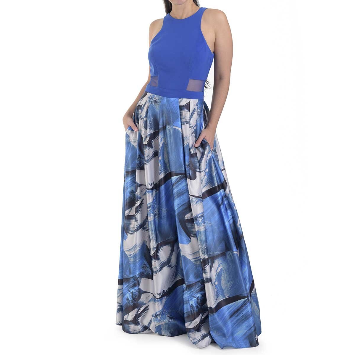 Vestido Largo Crop con Transparencia Nikki Italy