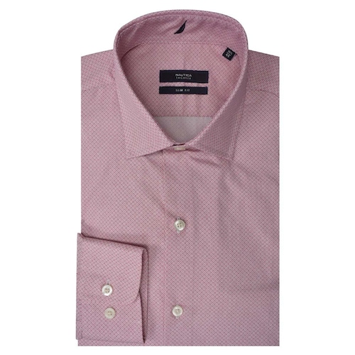 Camisa de Vestir Rosa Corte Slim Nautica para Caballero