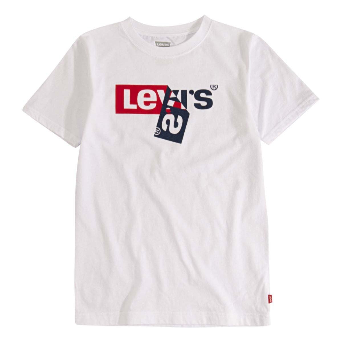Playera Blanca Levi's Manga Corta con Logotipo para Niño