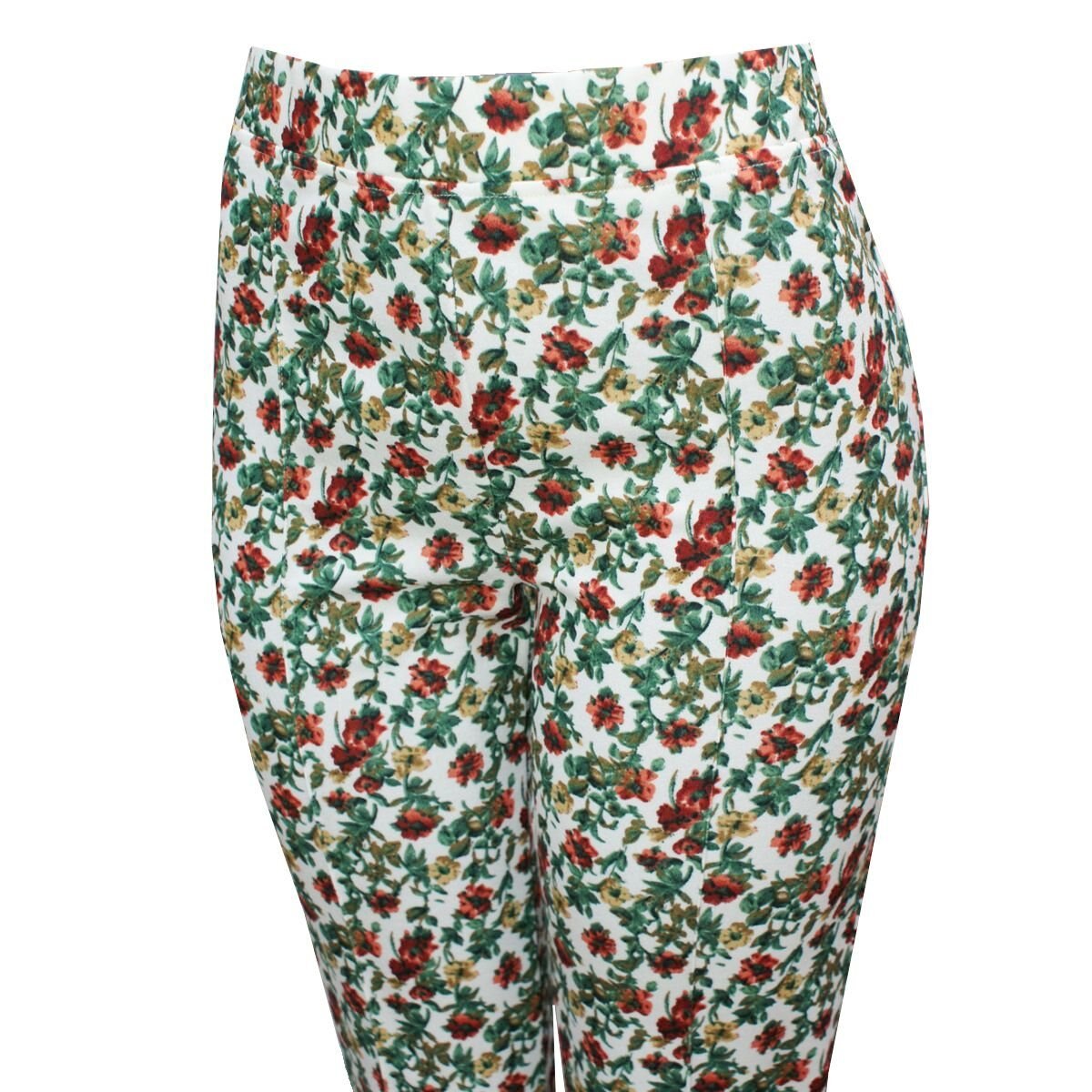 Legging Blanco con Flores Connie Klein para Dama