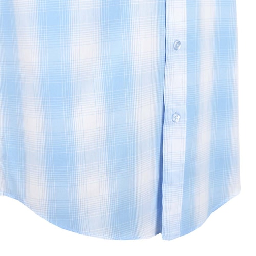 Camisa Manga Corta de Cuadros Azul Bruno Magnani para Caballero