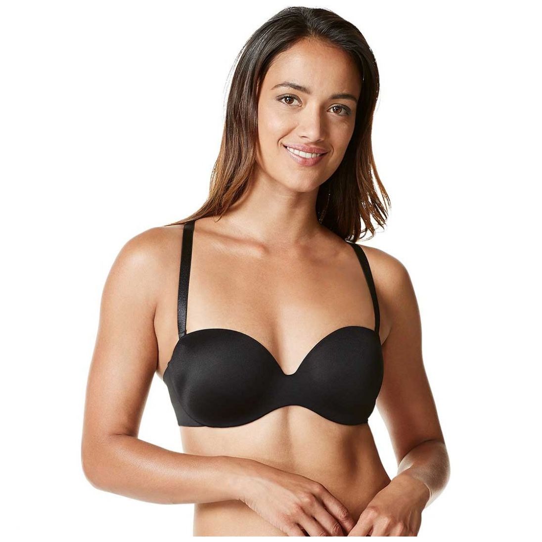 Brassier Negro Strapeless Warners