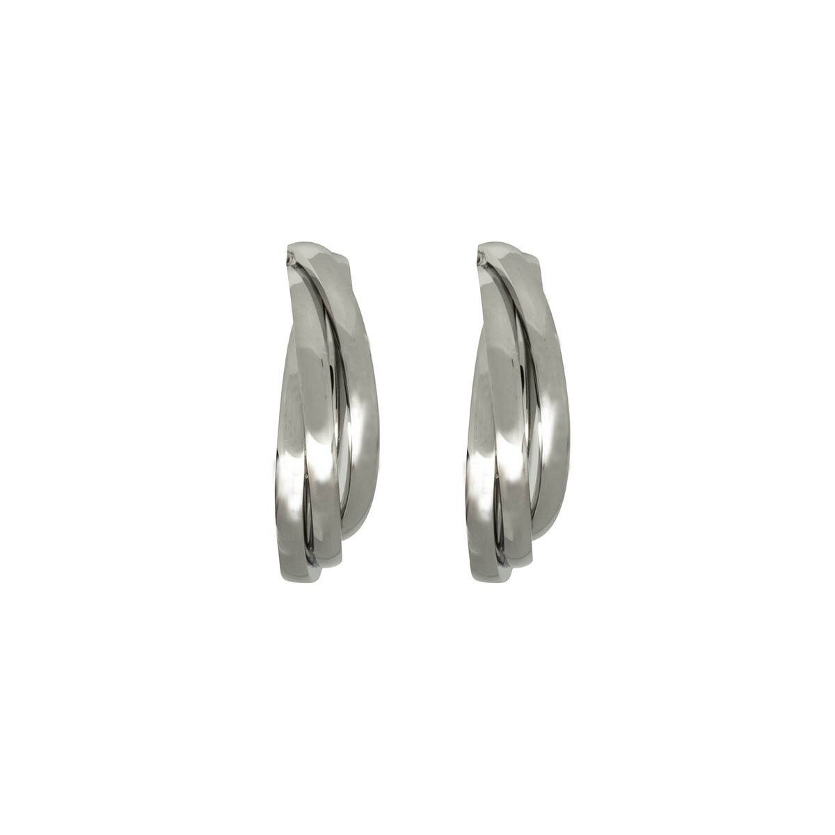 Arracadas Plateada Acero Inoxidable Enso
