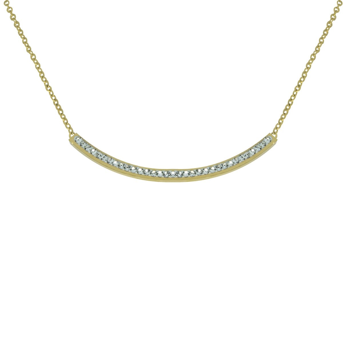 Collar Dorado Líneas al Centro Acero Inoxidable Enso