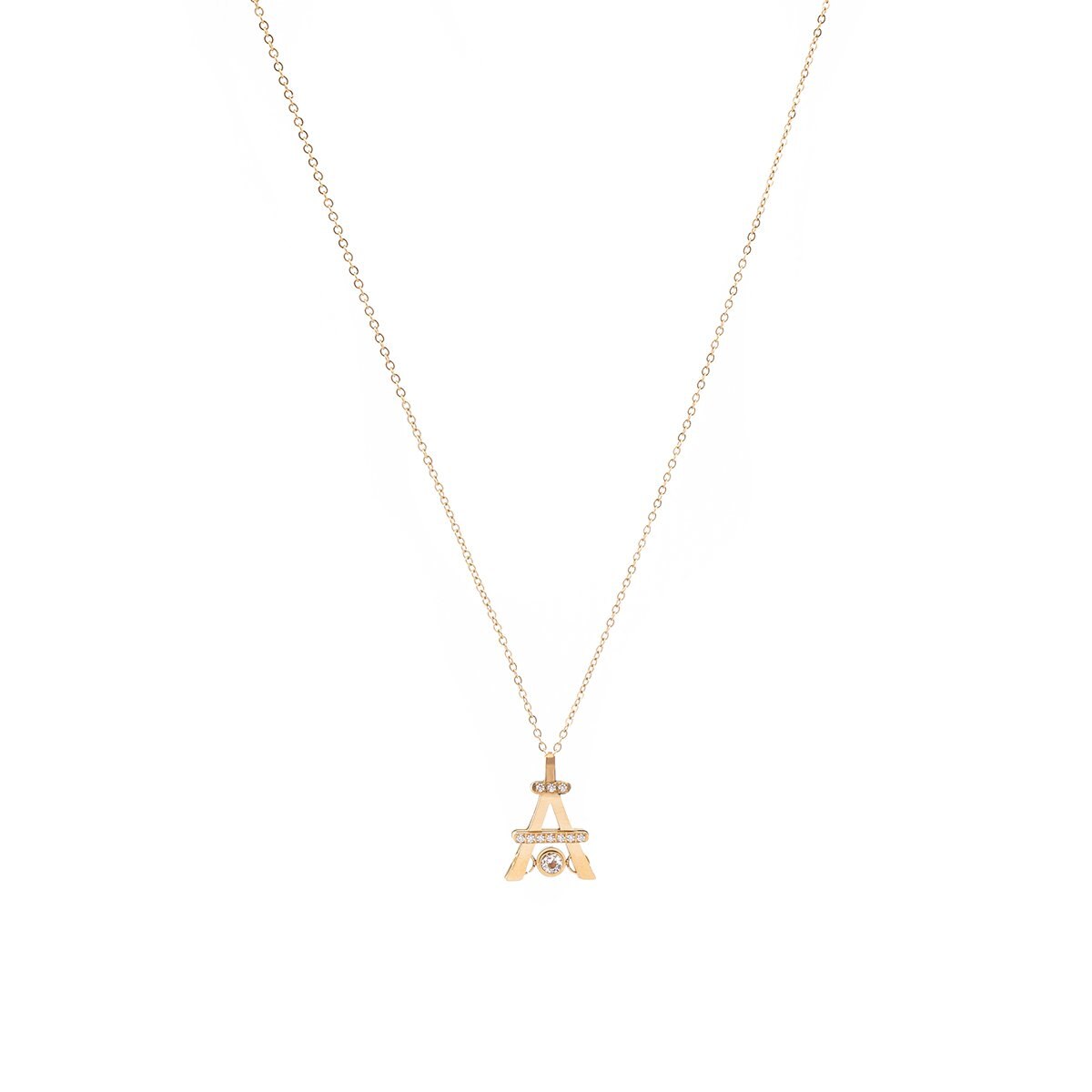 Collar Dorado con Torre Acero Inoxidable Enso