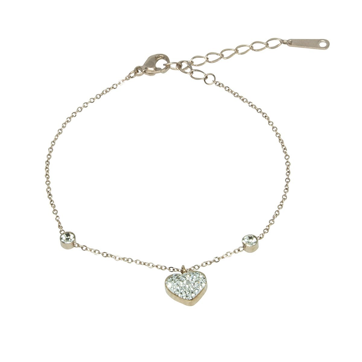 Brazalete Rosado con Corazón Acero Inoxidable Enso
