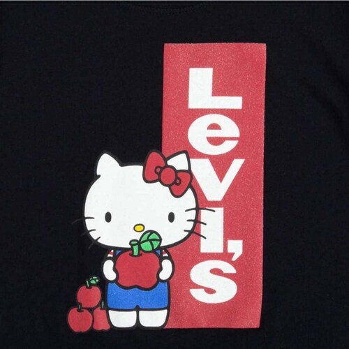 Playera Negra Levi's de Hello Kitty para Niña