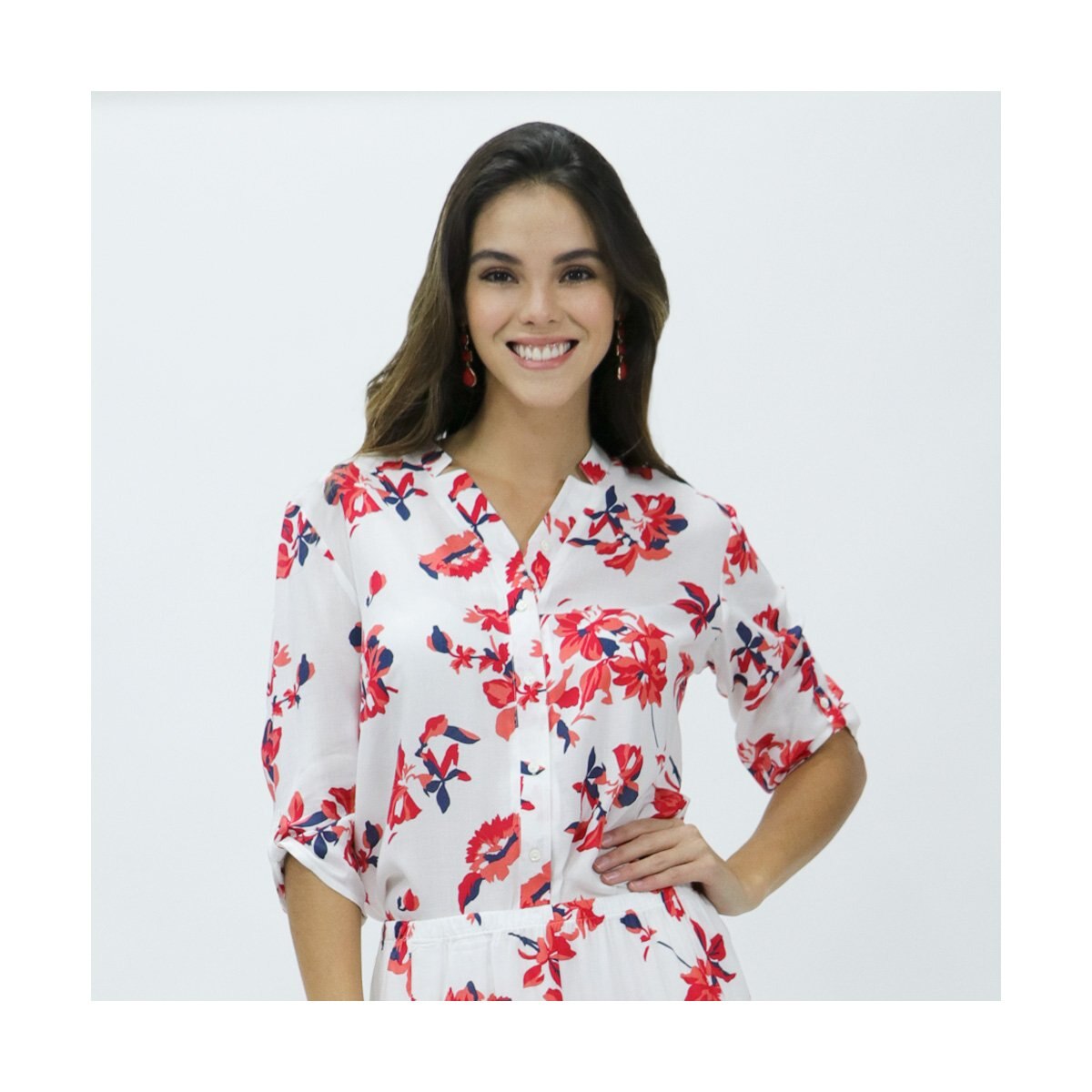 Modelos de blusas floreadas para damas hot sale