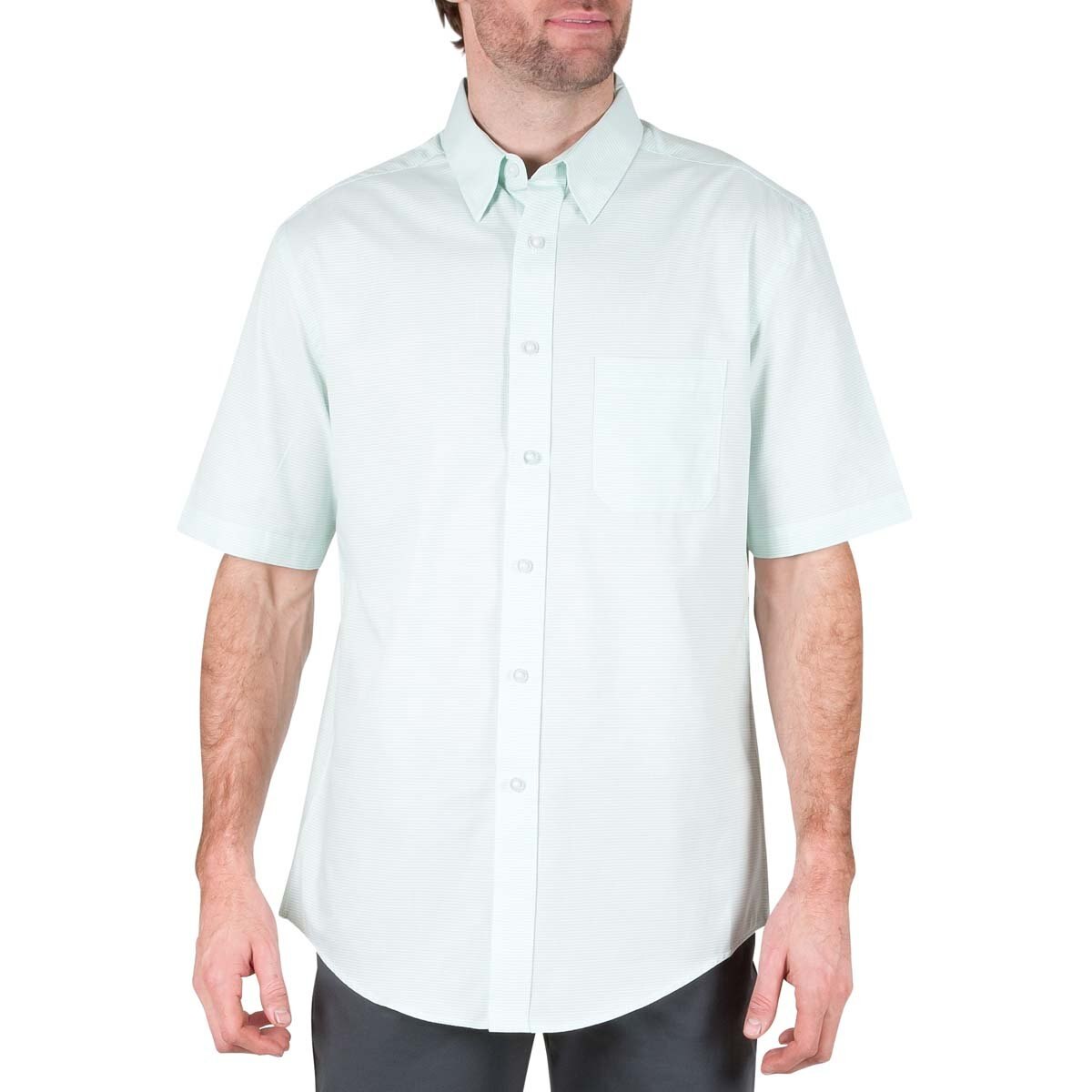 Camisa Manga Corta de Mini Cuadros Haggar para Caballero