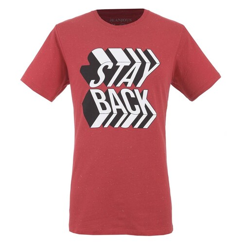Playera Roja de Manga Corta Jeanious para Caballero