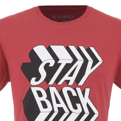 Playera Roja de Manga Corta Jeanious para Caballero