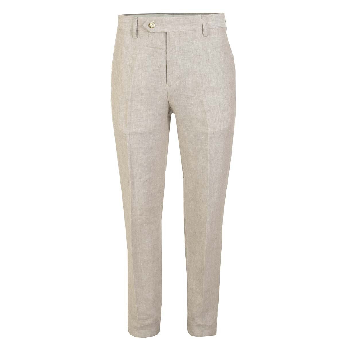 Pantalón de Vestir Lino Café Carlo Corinto Slim Fit para Caballero