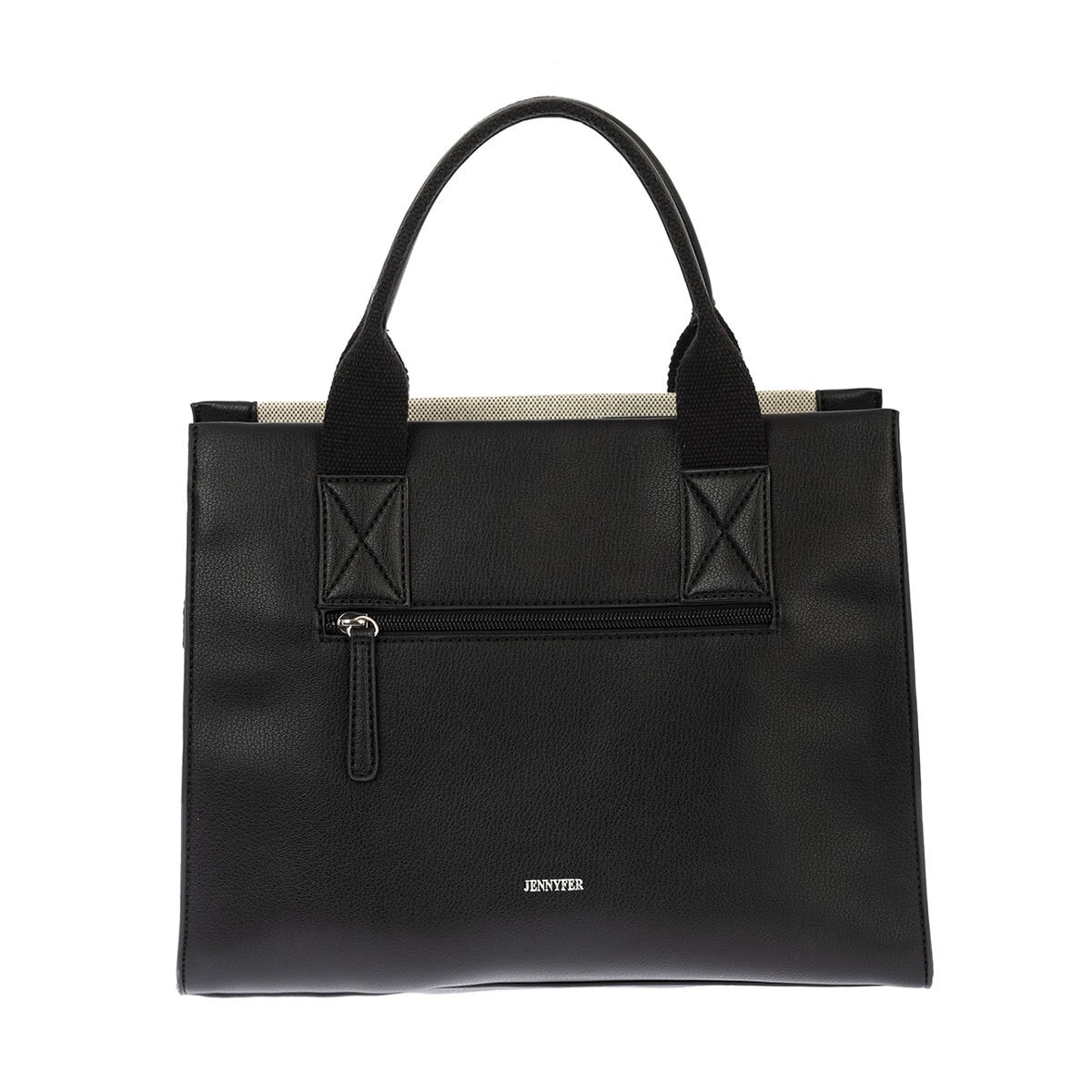 Bolso Negro Y Beige Jennyfer
