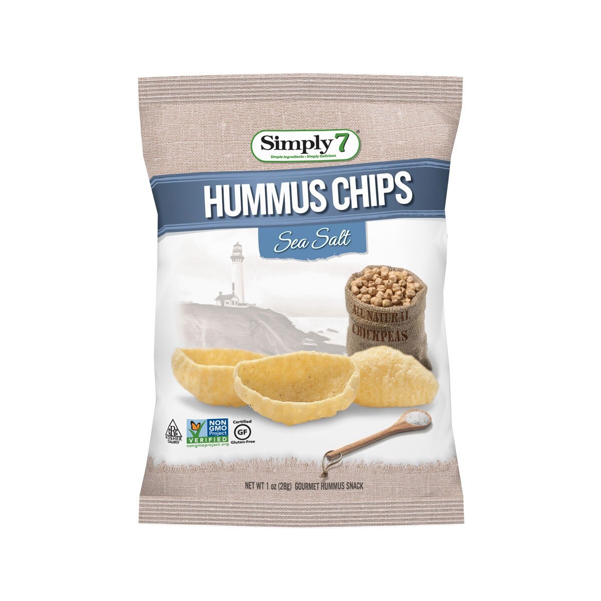 Hummus chips sea salt 28.3 grs simply 7 Sears