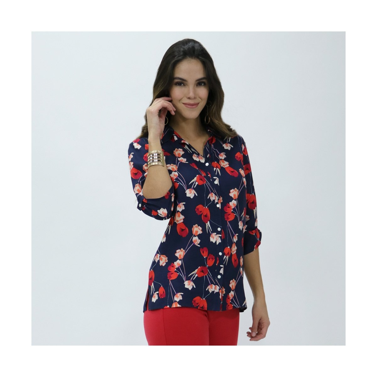 Modelos de blusas discount floreadas para damas