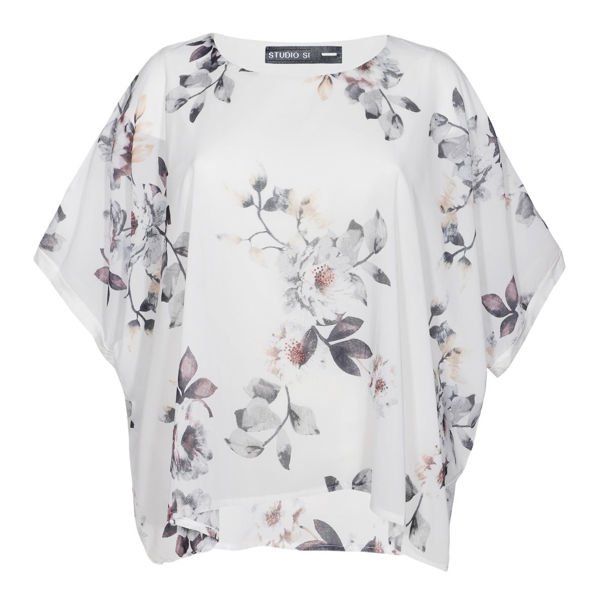 Blusa para Dama Manga Corta Estampada Stuido si