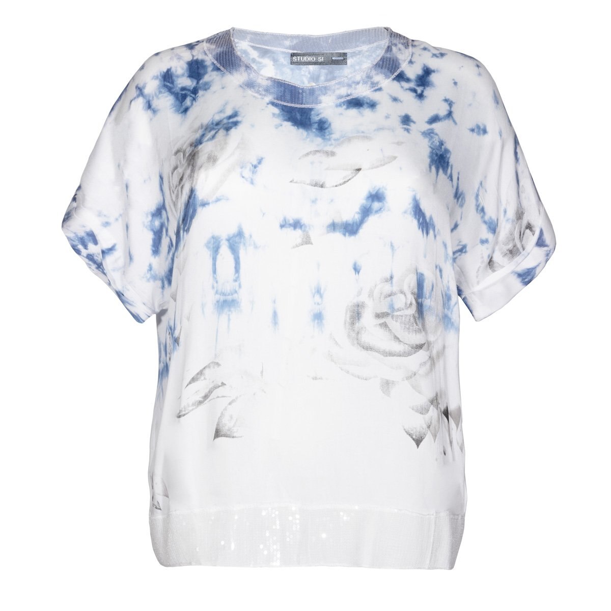 Blusa para Dama Manga Corta Cuello Redondo Studio si