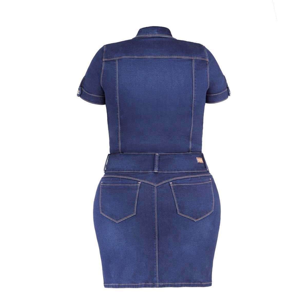Vestido Manga Corta Botones al Frente Ciclon Jeans para Dama