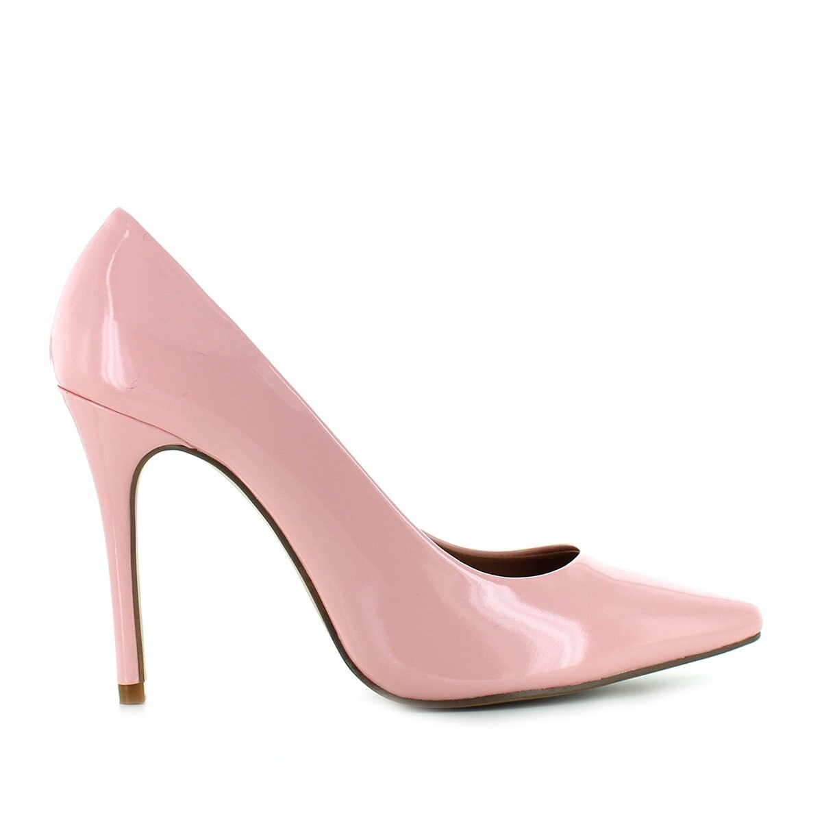 Zapatilla de Charol Rosa Claro Y Tacón Perugia