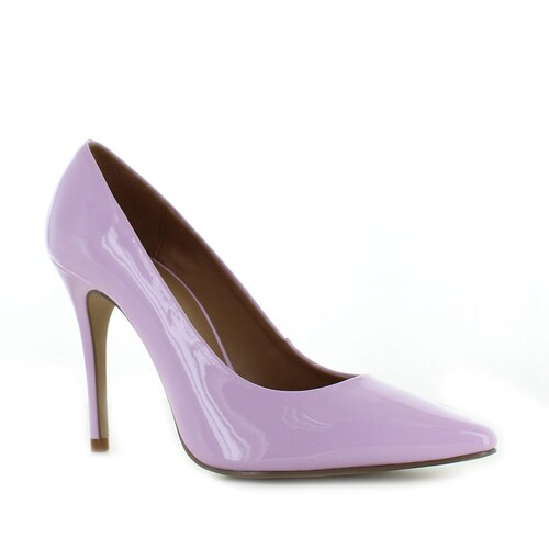 Zapatilla de Charol Lila Y Tacón Perugia