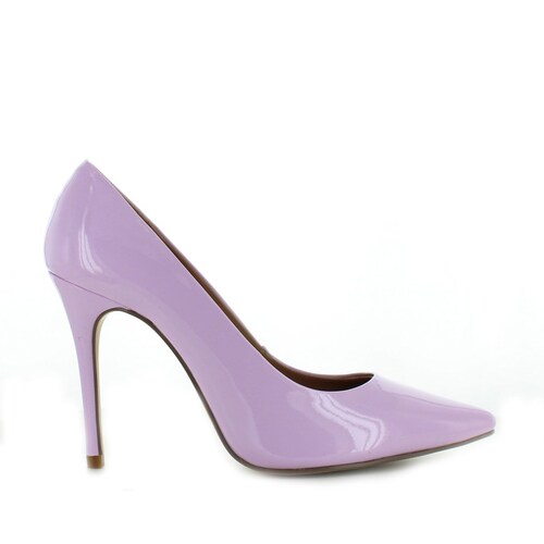 Zapatilla de Charol Lila Y Tacón Perugia