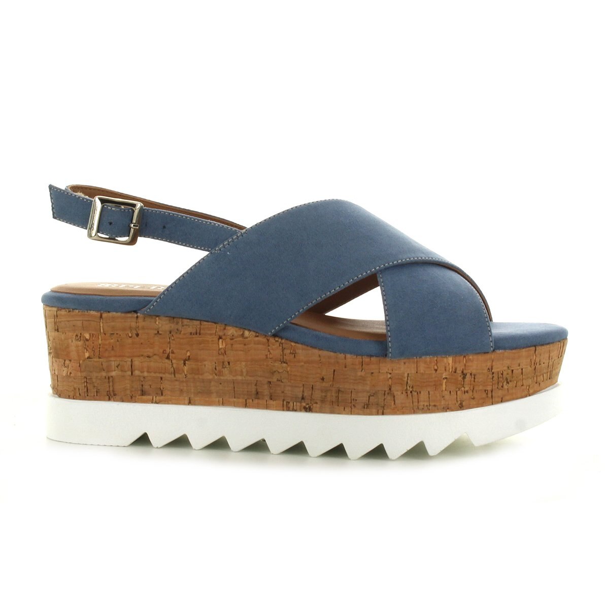 Sandalia con Plataforma Azul Perugia