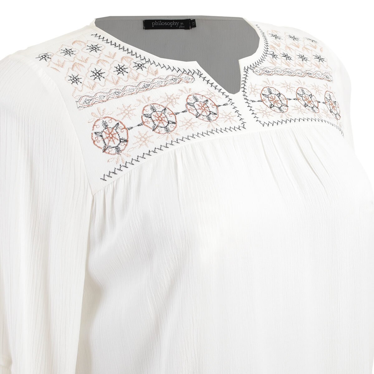 Blusa para Dama Plus con Bordado Philosophy Jr Plus