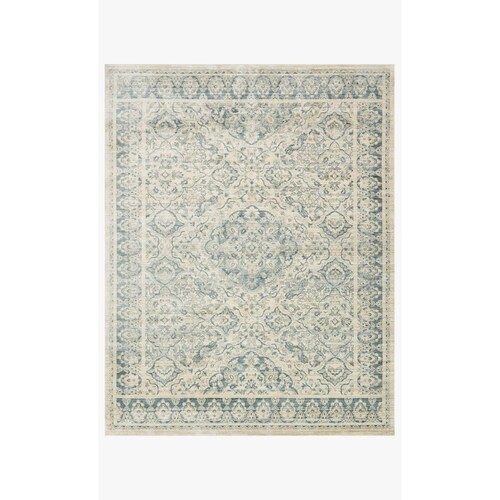 Tapete Decorativo 150X230 Marfil Azul Loloi