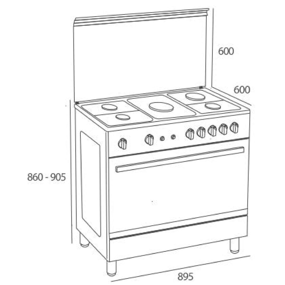 Estufa de Libre Instalación 90 Cm Teka