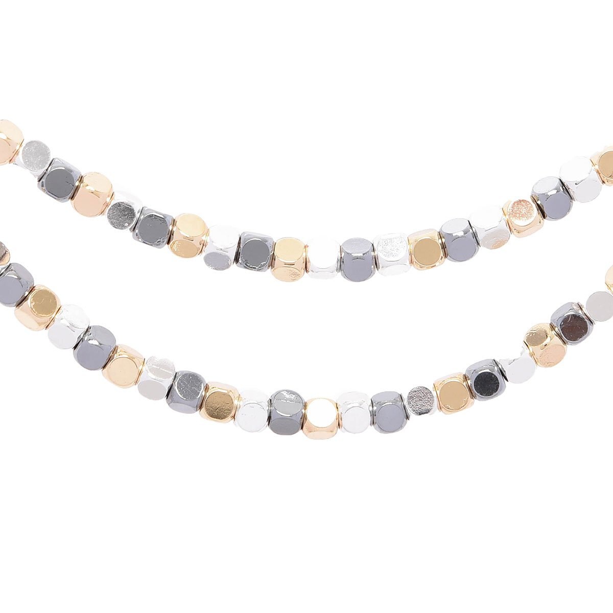 Collar Tritono con 2 Niveles con Pequeña Pedrería Nine West