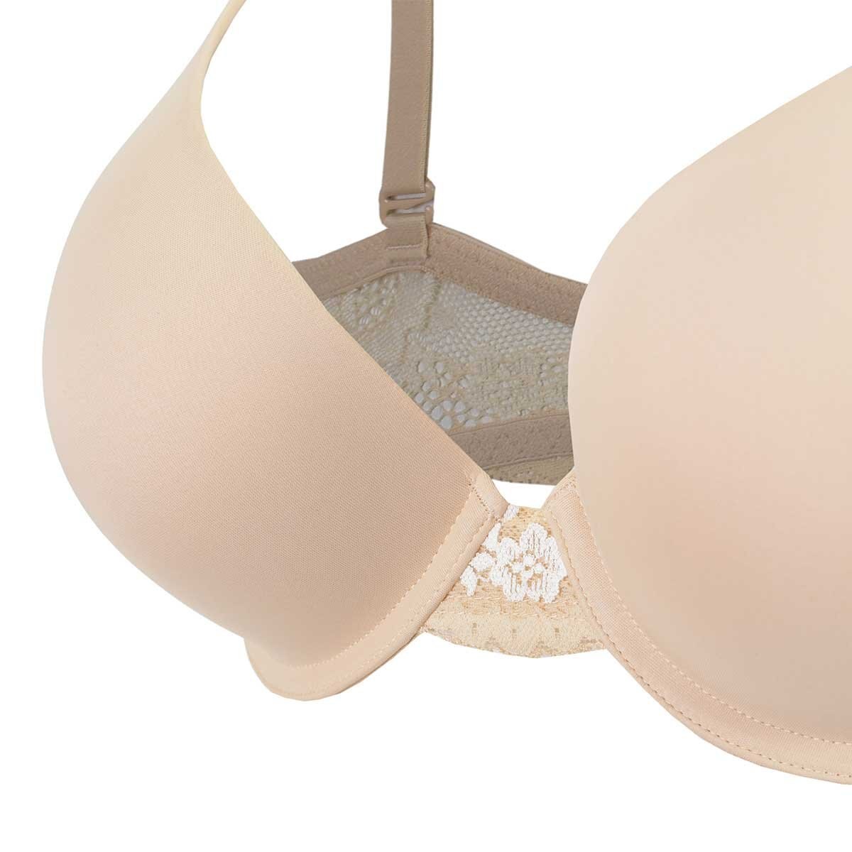 Maidenform - Camiseta Love The Lift Natural Boost Demi, Sujetador Con Estampado Latte Lift 32C