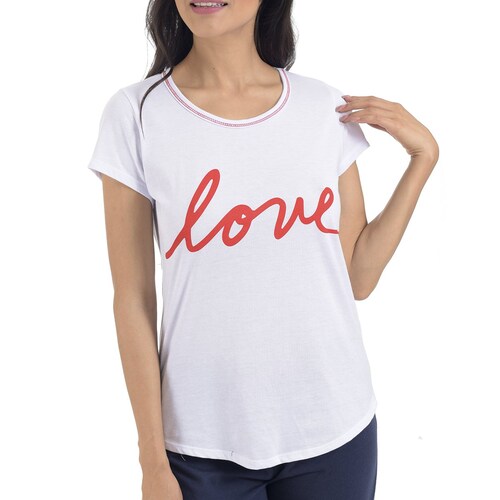 Playera Chiffon Lisa Estampado Love la Nuit