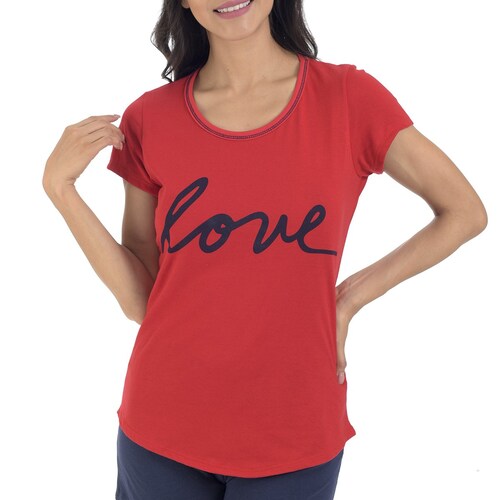 Playera Chiffon Lisa Estampado Love la Nuit