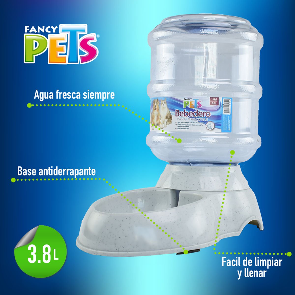 Bebedero Ch 1 Gal / 3.8 Lts Fancy Pets Fl8489