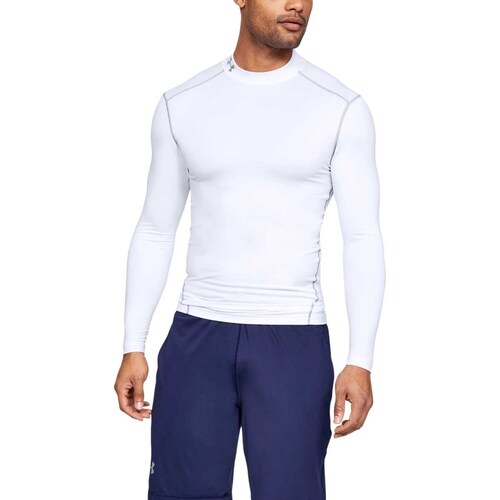 Player Manga Larga Blanca Under Armour - Caballero