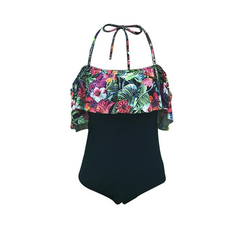 Maillot con Olan Floral Relax para Mujer