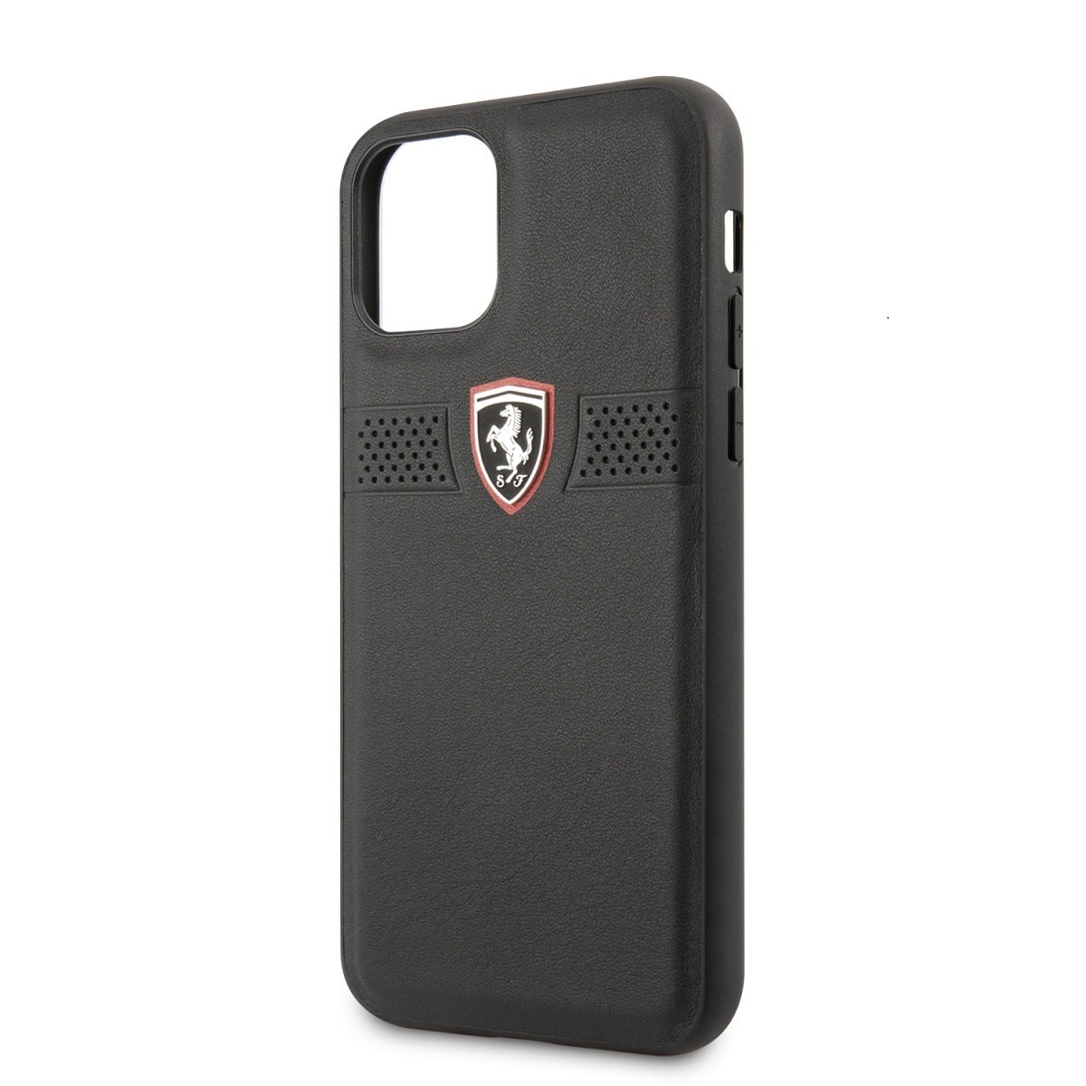 Funda Piel Negra para Iphone 11 Pro Ferrari