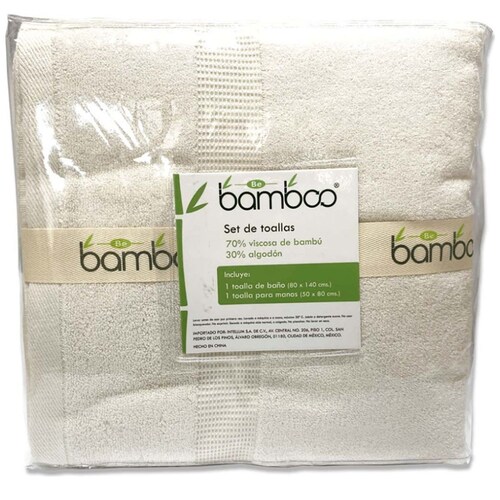 Set 2 Toallas para Baño Be Bamboo
