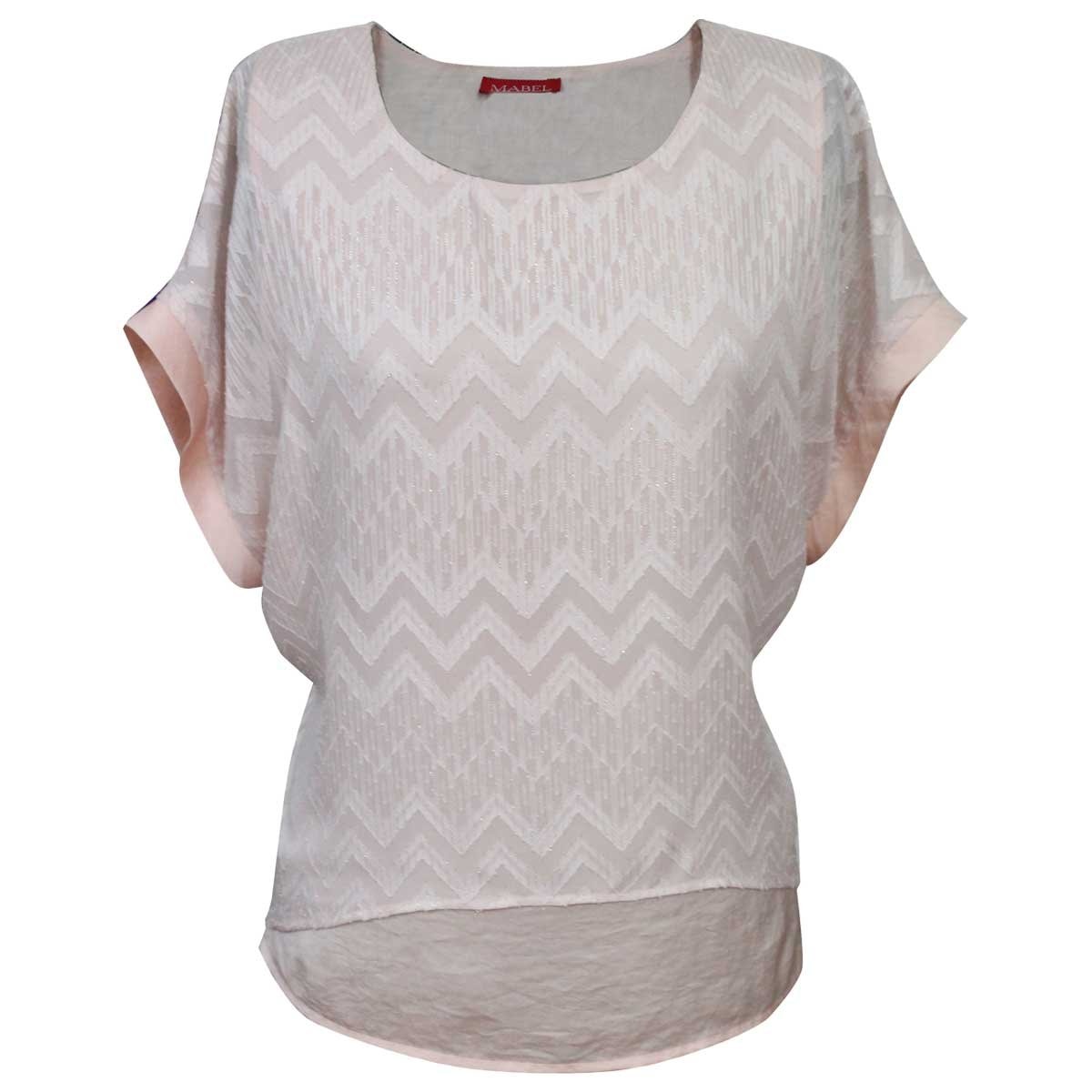 Blusa para Dama Estamapda Manga Corta Mabel