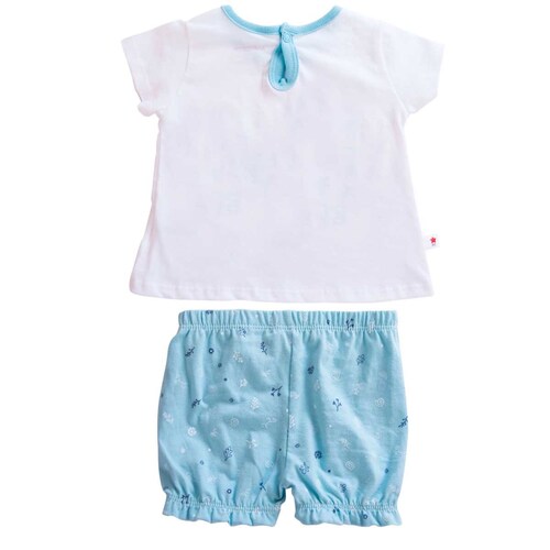 Conjunto Playera Y  Short Verde Combinado para Beb&eacute; Baby Creysi