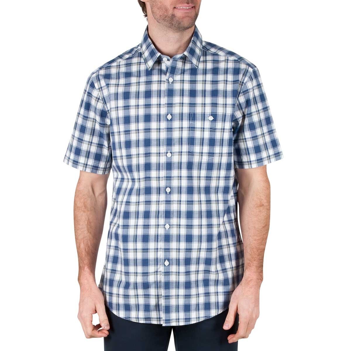 Camisa Manga Corta a Cuadros Haggar para Caballero