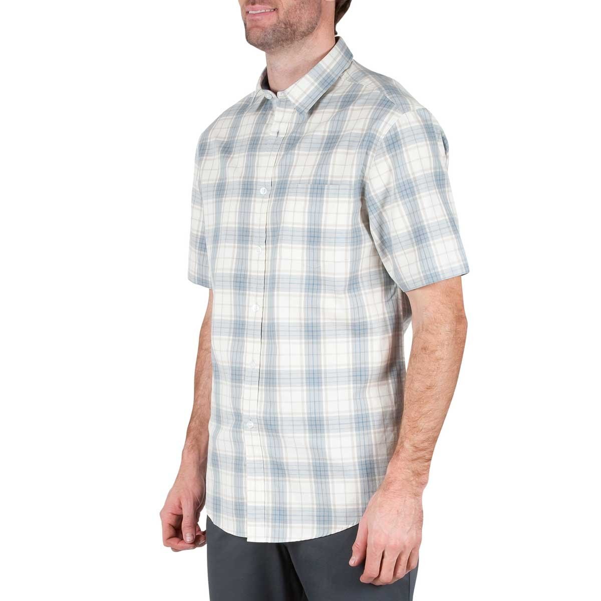 Camisa Manga Corta a Cuadros Café Claro Haggar para Caballero