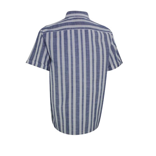 Camisa Manga Corta a Rayas Azuls Polo Club para Caballero