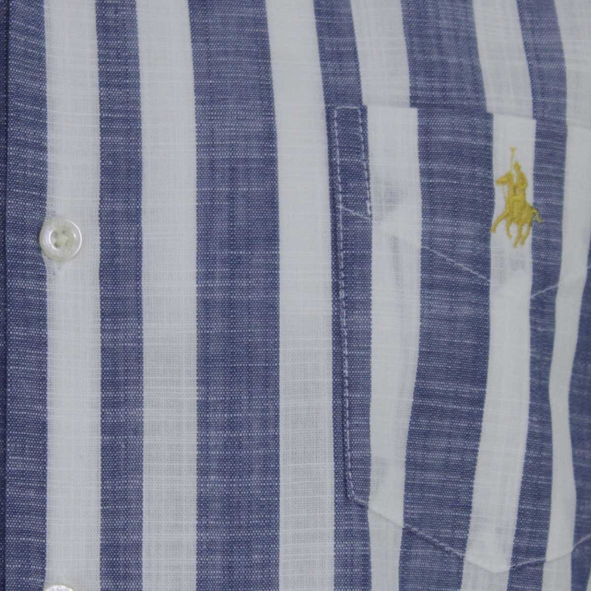Camisa Manga Corta a Rayas Azuls Polo Club para Caballero
